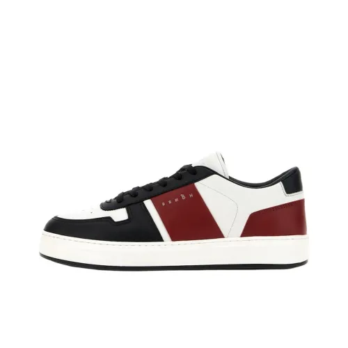 HOGAN H TV Low Top Skateboard Shoes Men's Black Red