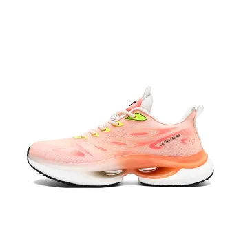 OUWENHEIMANBA Cushioning Breathable Lightweight Rebound Low-Top Popcorn TPU Outsole Running Shoes Unisex Pink White