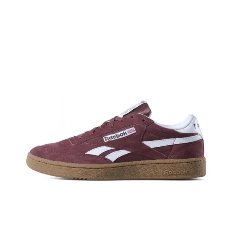 Reebok Revenge Anti Slip Wear Resistant Low Top Skateboard Shoes Unisex Purple White-0