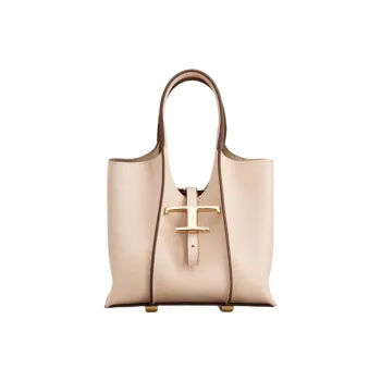 TOD'S T Timeless Logo Plaque Tote Bag