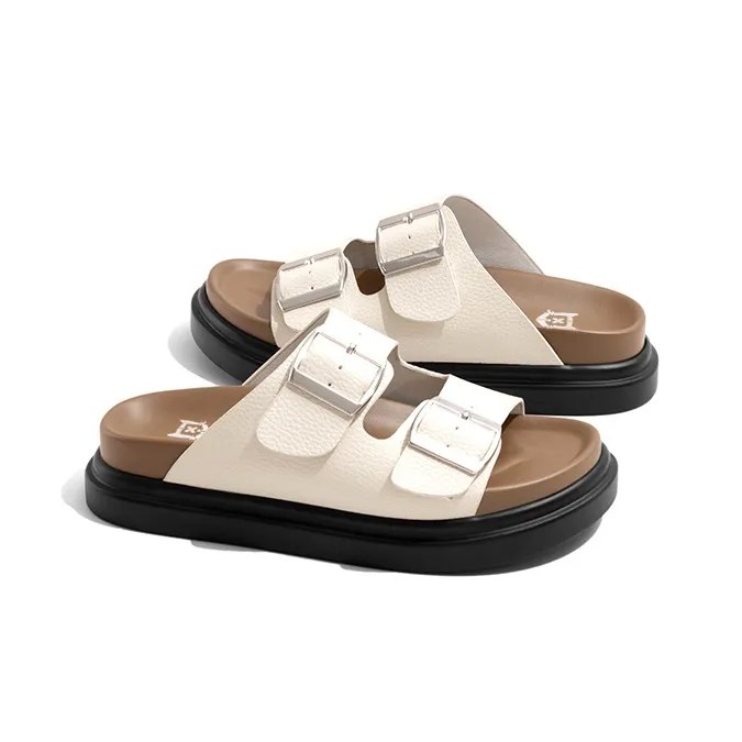 Old Meow Slide Slippers 4cm Women's White-2