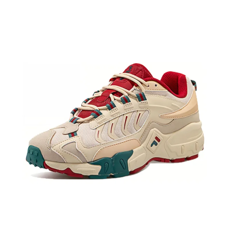 FILA FUSION Fila Retro Running Shoes Golden/Red/Green Women's-1