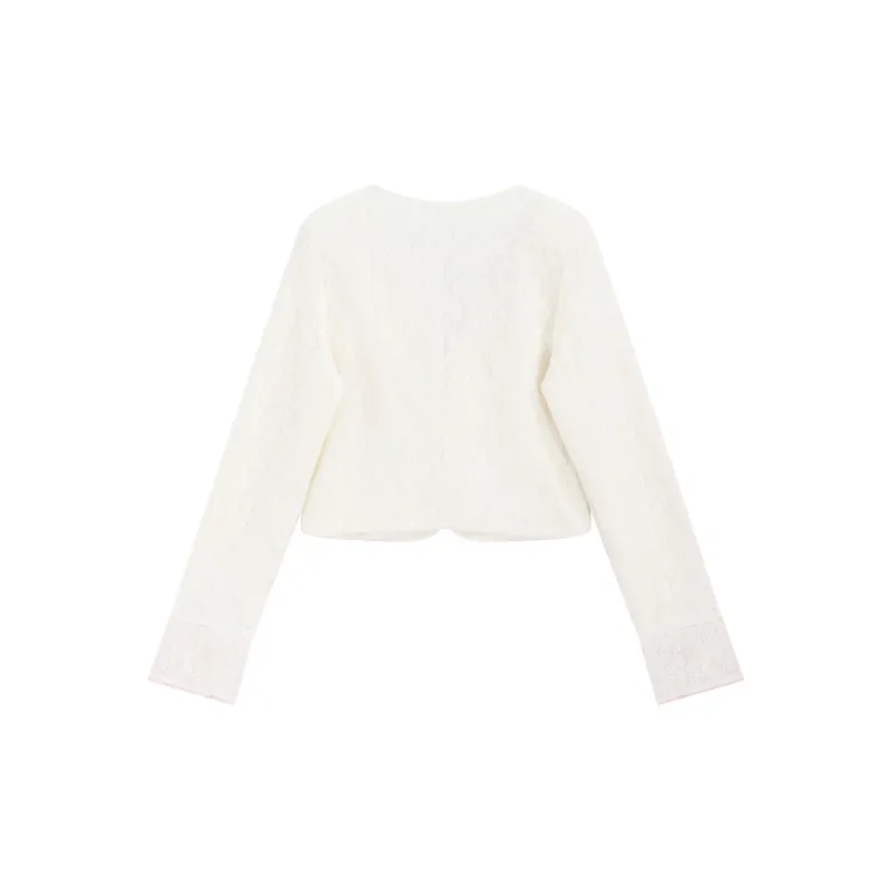SNZX Cropped Coats Women's Ecru-1