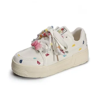 Cob Slip-Resistant Water-Resistant Lightweight Low-Top Skateboard Shoes Women's Beige
