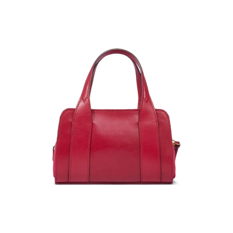 THE BRIDGE Cow Leather Shoulder Bag Crossbody Bag Handbag Women's Red Lacquer & Gold-3