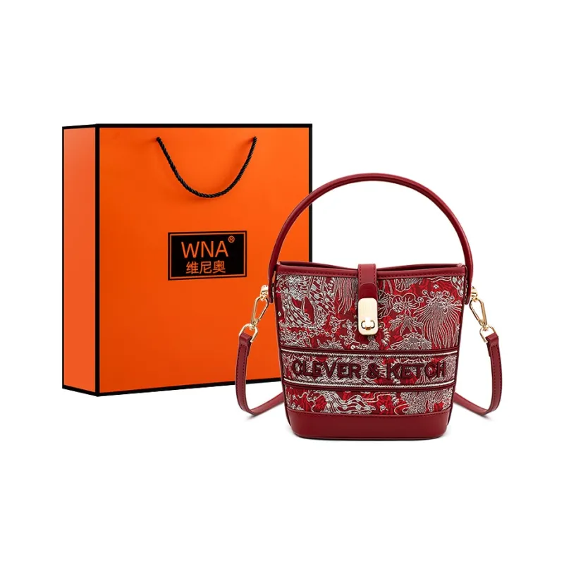 Vigno Synthetic Leather One Shoulder Handbag Regular Women's Red-0