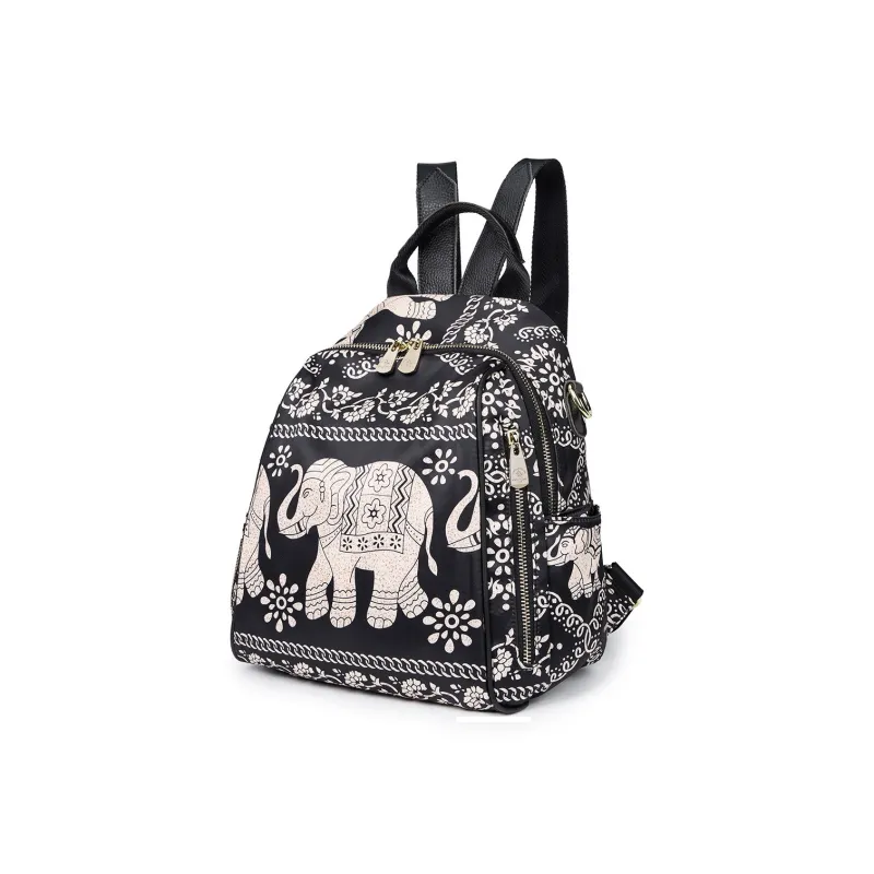 SANTA BARBARA POLO & RACQUET CLUB Fabric Cow Leather Patchwork Backpack Regular Women's-1