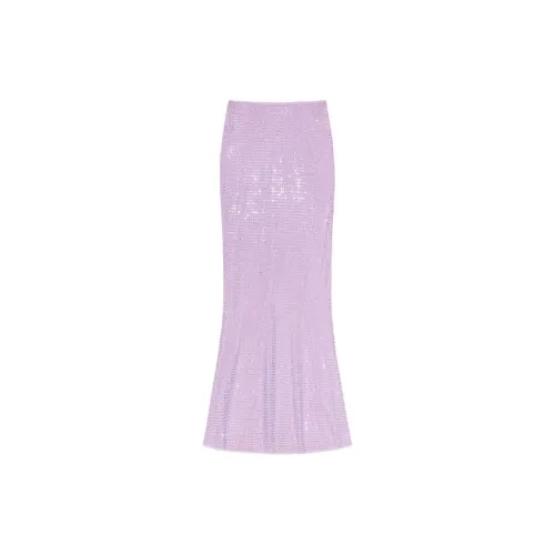 Self-portrait Casual Long Skirts Women's Lilac