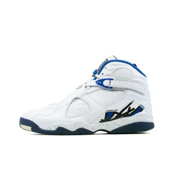 Jordan Air Jordan 8 Retro Anti Slip Wear Resistant High Top Vintage Basketball Shoes Men's Blue White