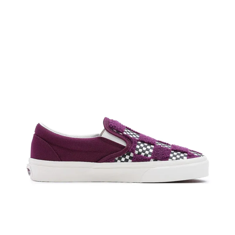 Vans Slip-on Chaussures Tufted Warm Cushioning Low-Top Skateboard Shoes Women's Purple-1