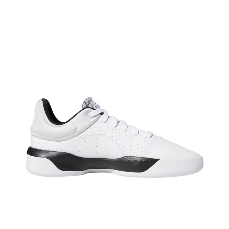 Adidas Pro Adversary Low Anti Slip Wear Resistant Mid Top Basketball Shoes Men's Black White-1