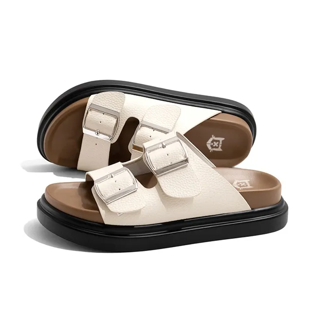 Old Meow Slide Slippers 4cm Women's White-1