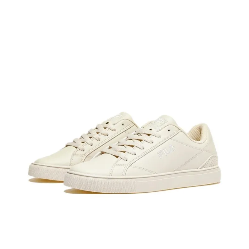 FILA Wear resistant And Lightweight Low Top Skateboard Shoes Unisex Beige Korean Style-1