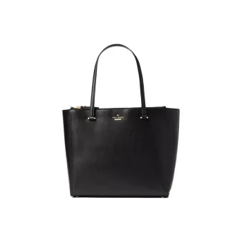 Kate Spade Embossed Leather Tote Bag Shopping Bag Handbag Shoulder Bag Women's Black