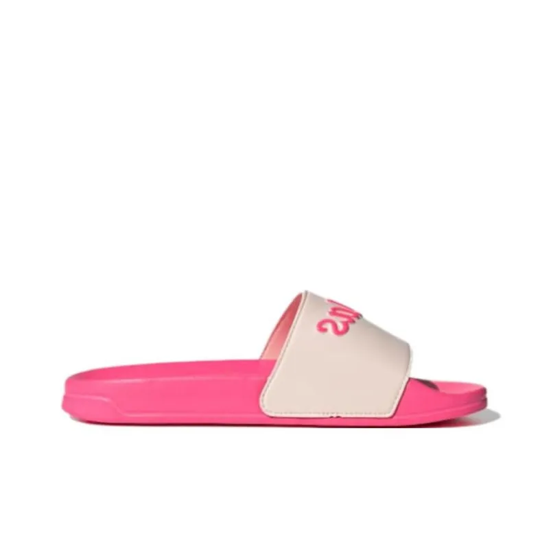 Adidas ADILETTE SHOWER Rubber Sole Quiet Slide Slippers Women's Beige Red-1