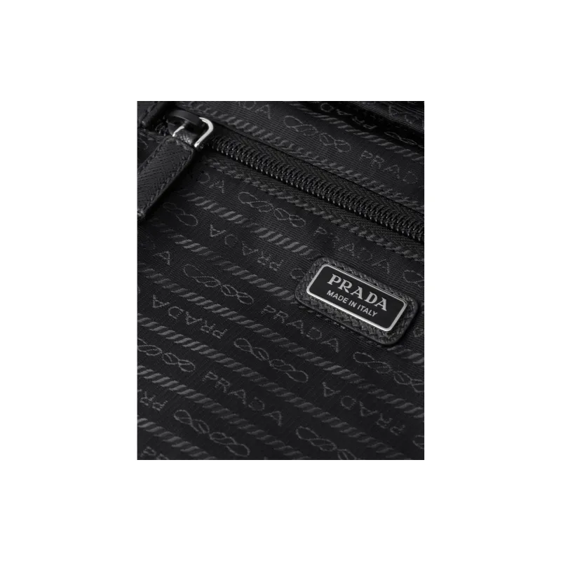 PRADA Recycled Nylon Storage Bag Medium Size Unisex Black-3