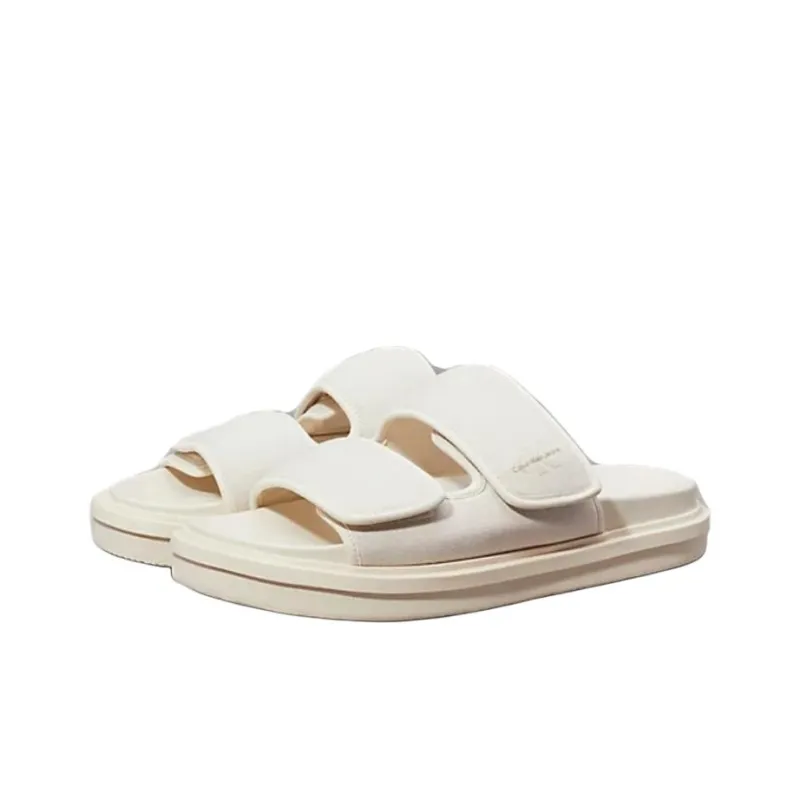 CKJ CALVIN KLEIN JEANS Slide Slippers Women's Ivory-2