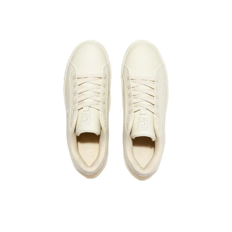 FILA Wear resistant And Lightweight Low Top Skateboard Shoes Unisex Beige Korean Style-2