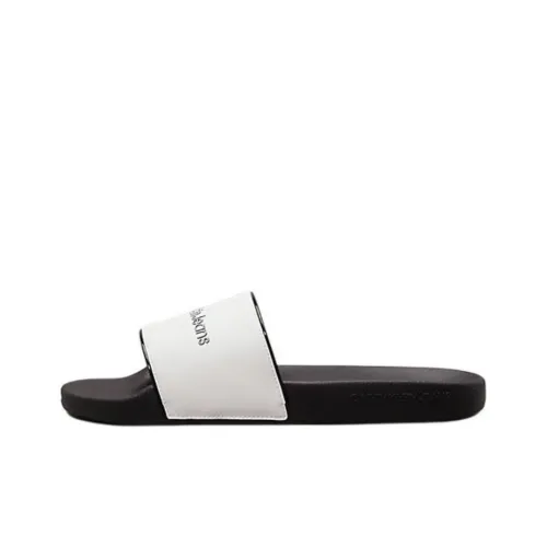 Calvin Klein Slide Slippers Men Black/White