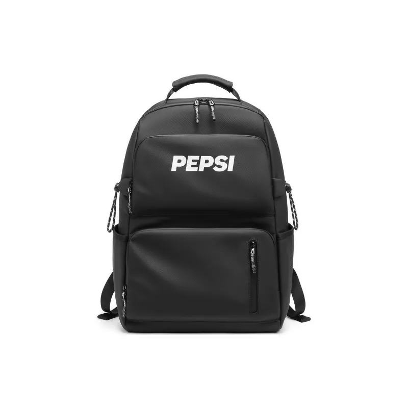Pepsi PU Laptop Bag Backpack Tubas Unisex Black/White-0