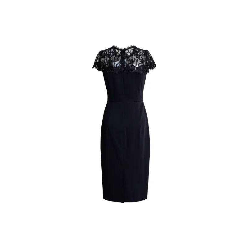 ROEYSHOUSE Short Sleeved Dresses Women's Black-1