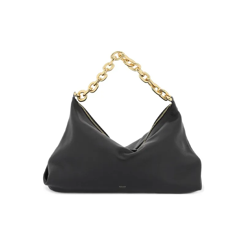 KHAITE Calfskin One Shoulder Handbags Women's Black-0
