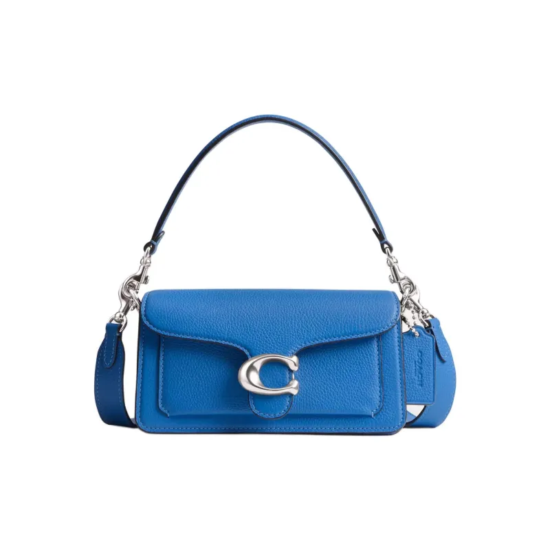 COACH Tabby Hammered Leather Portable Crossbody Bag Shoulder Bag Small Size Women's Blueberry-0