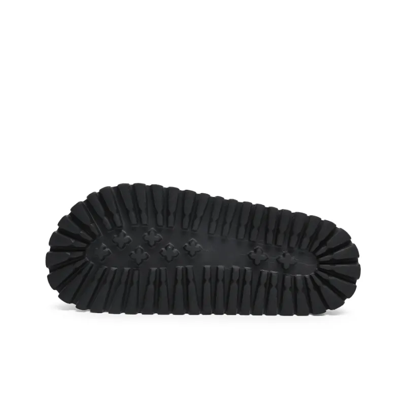 Angelmi Abrasion Resistant Slip Resistant Wrap toe Slippers Unisex Denim Black-4