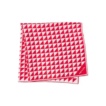 PRADA Logo print Silk Twill Scarf