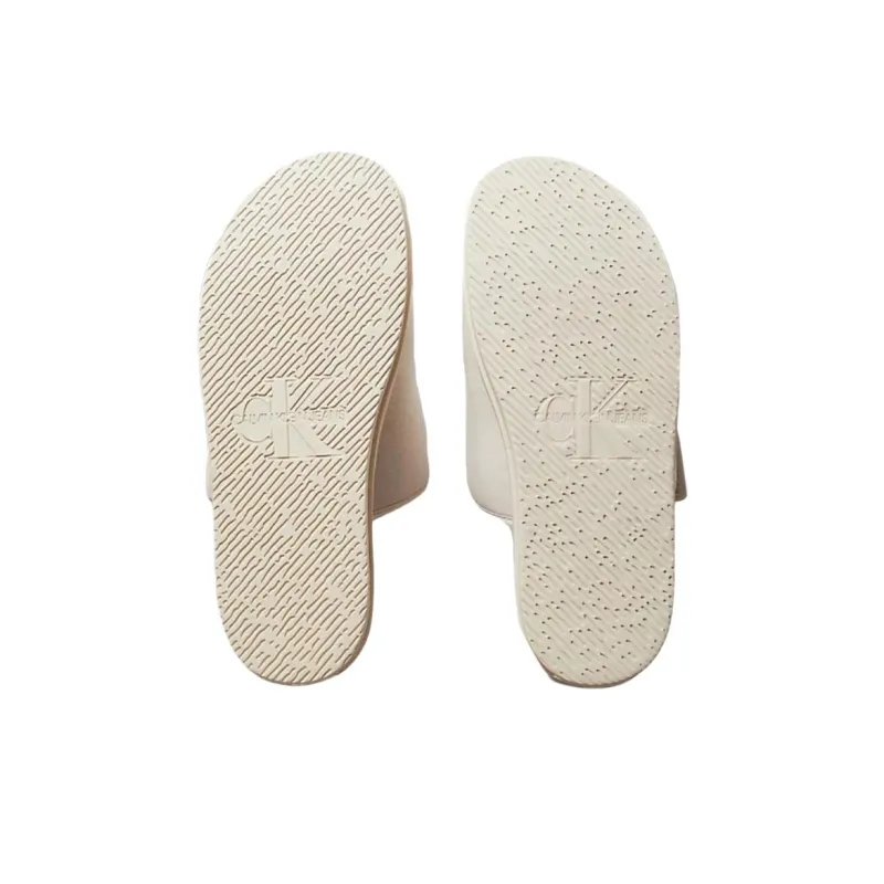 CKJ CALVIN KLEIN JEANS Slide Slippers Women's Ivory-5