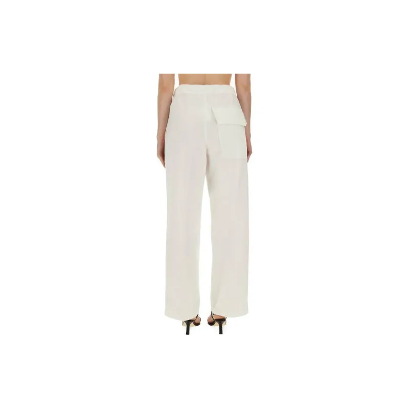 Victoria Beckham Drawstring Straight Leg Trousers-1