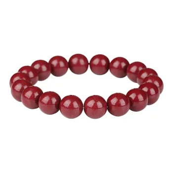 Xiang Yin Cinnabar Beaded Bracelet-Time To Prosper Peaceful Health Buddhist Bead Beaded Bracelet Unisex