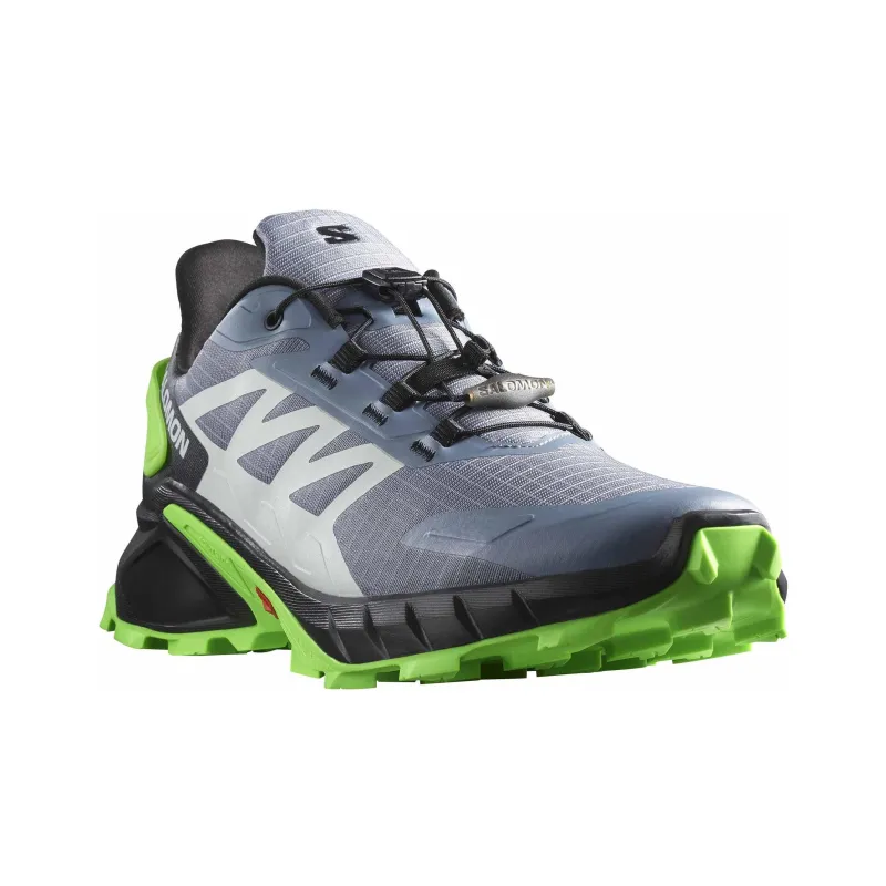 SALOMON Supercross 4 Cushioning Wear Resistant Low Top Running Shoes Men's Black Gray Blue-2
