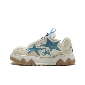 IG+GI Skateboard Shoes Unisex Low Top Blue/Beige/Green