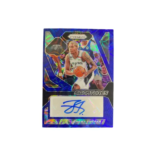 PANINI 2023 24 Prizm Spurs, Soong, Autograph Card, Blue Circle, Refractor 34/49, Player Card Pass Sports Cards 1 Pc