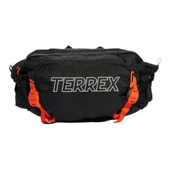 Adidas Recycled Polyamide Fanny Pack Regular Unisex Black & White & Impact Orange
