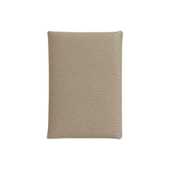 HERMES Calvi Mysore Goat Skin Card Holder Mini Women's 81 Gris Tourterelle Dove Gray