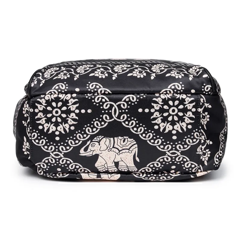 SANTA BARBARA POLO & RACQUET CLUB Fabric Cow Leather Patchwork Backpack Regular Women's-4