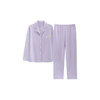 Sleep Students Dormitory Home Outerwear-Ready Loungewear Women's Taro Purple