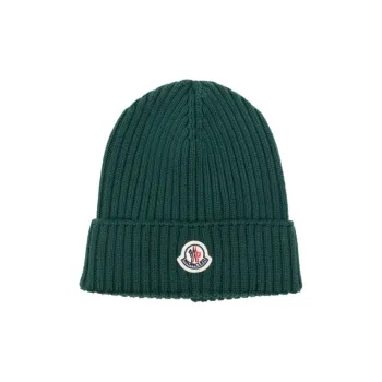 Moncler Logo Patch Knitted Beanie