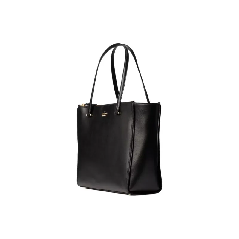 Kate Spade Embossed Leather Tote Bag Shopping Bag Handbag Shoulder Bag Women's Black-1