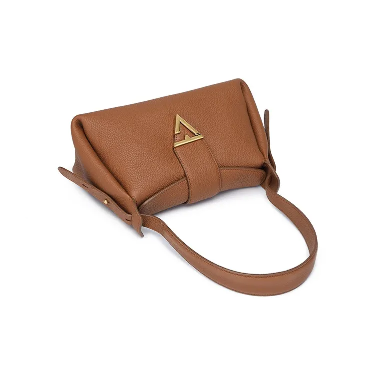 TangGuh Cow Leather Handbag Shoulder Bag Small Size Women's Brown/Black-1