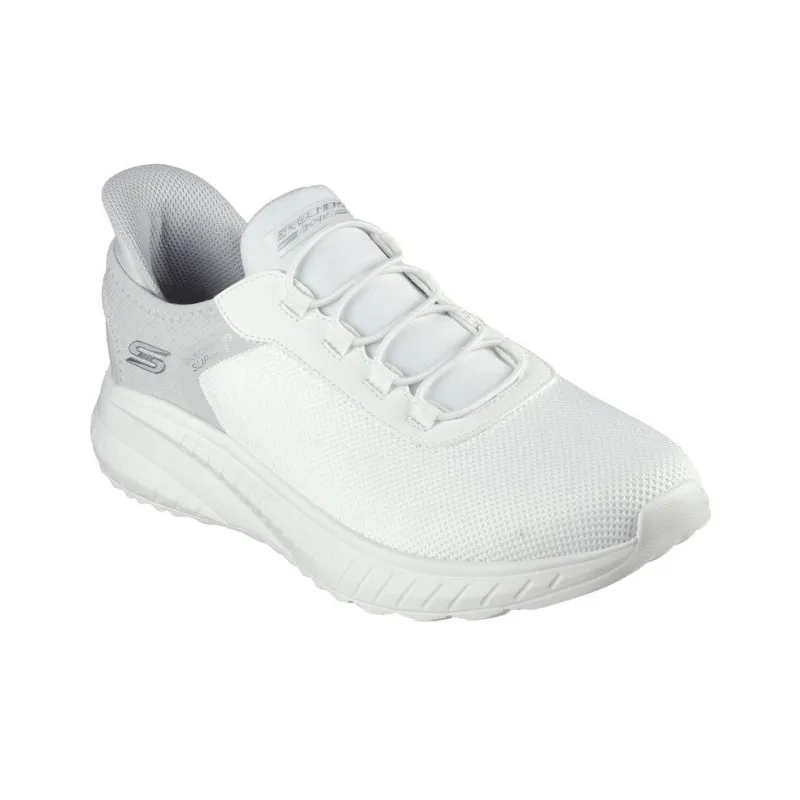 Skechers Slip Ins Slip Resistant Lightweight Wear Resistant Low Top Running Shoes Men's White Gray-2