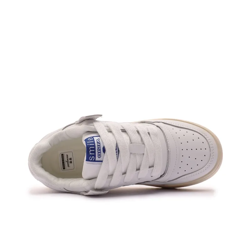 Mengsai Coverage Slip Resistant Low Top Skateboard Shoes Women's White-3