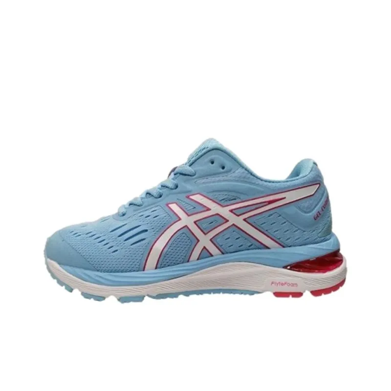 Asics Gel-Cumulus 20 Cushioned Slip-Resistant Low-Top Running Shoes Women's Blue Pink-0