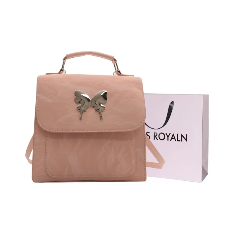 LOUIS ROYALN Pu Backpack Regular Unisex White Gray Black Green Blue Pink-1