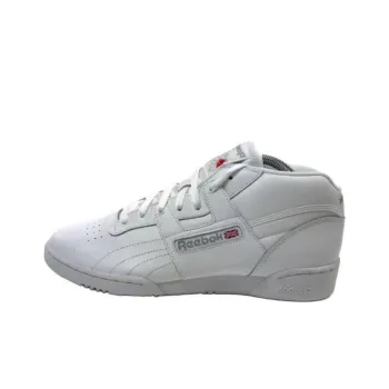 Reebok ClassicOthers Anti-Slip Wear-Resistant Mid-Top Casual Shoes Men's White Red