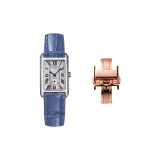 Blue Thread Genuine Leather-Rose Gold Buckle Women's