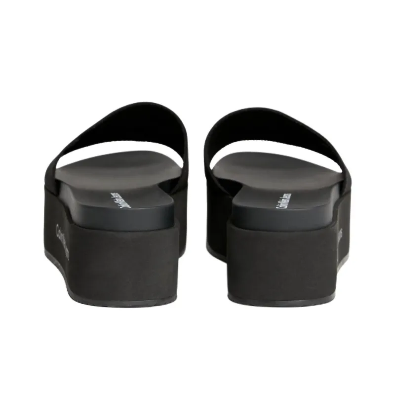 CKJ CALVIN KLEIN JEANS Slide Slippers 6cm Women's Black-4