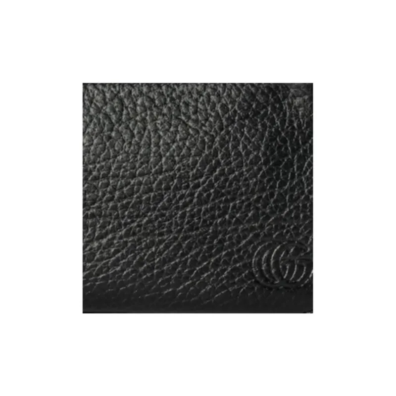GUCCI Grained Leather Key Pouch Men's Black-6